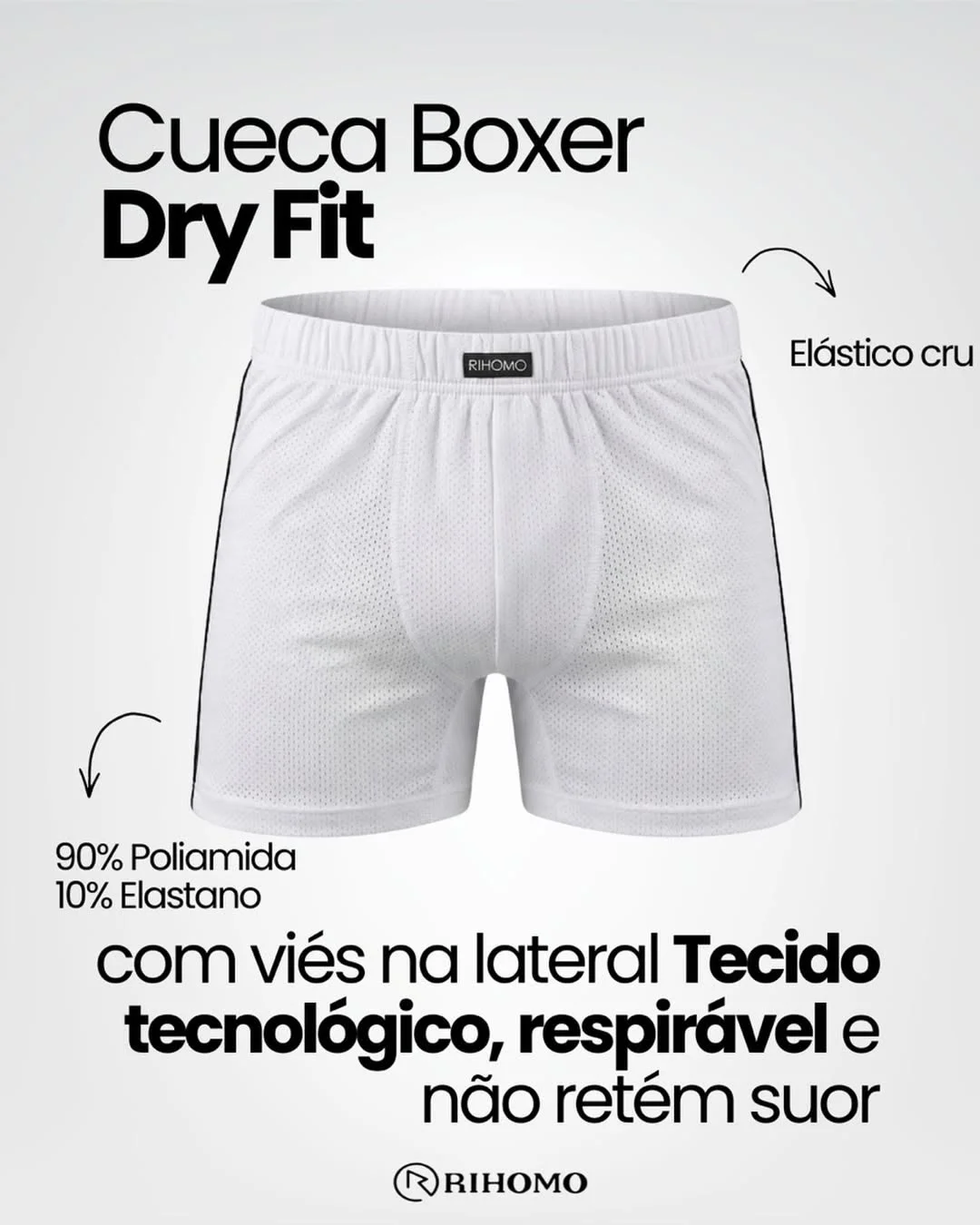 Cueca Boxer Dry Fit